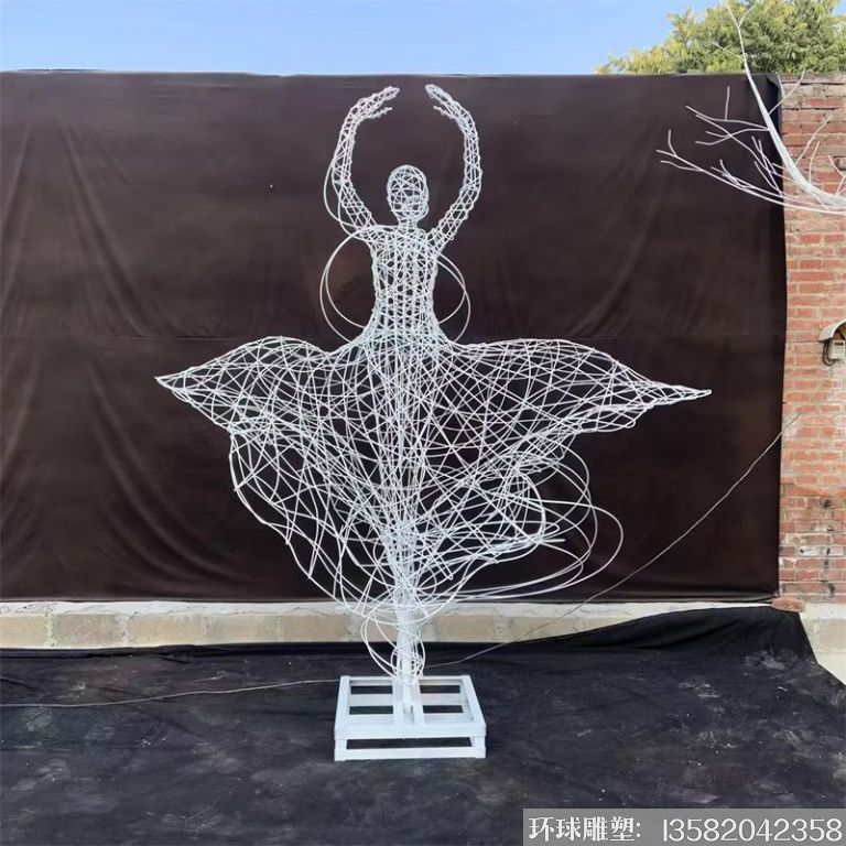 不锈钢女神跳芭蕾舞雕塑