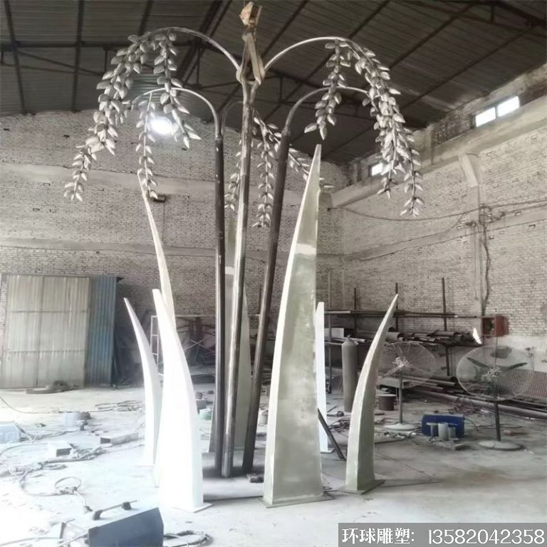 不锈钢麦穗雕塑,青稞雕塑,农作物麦子雕塑