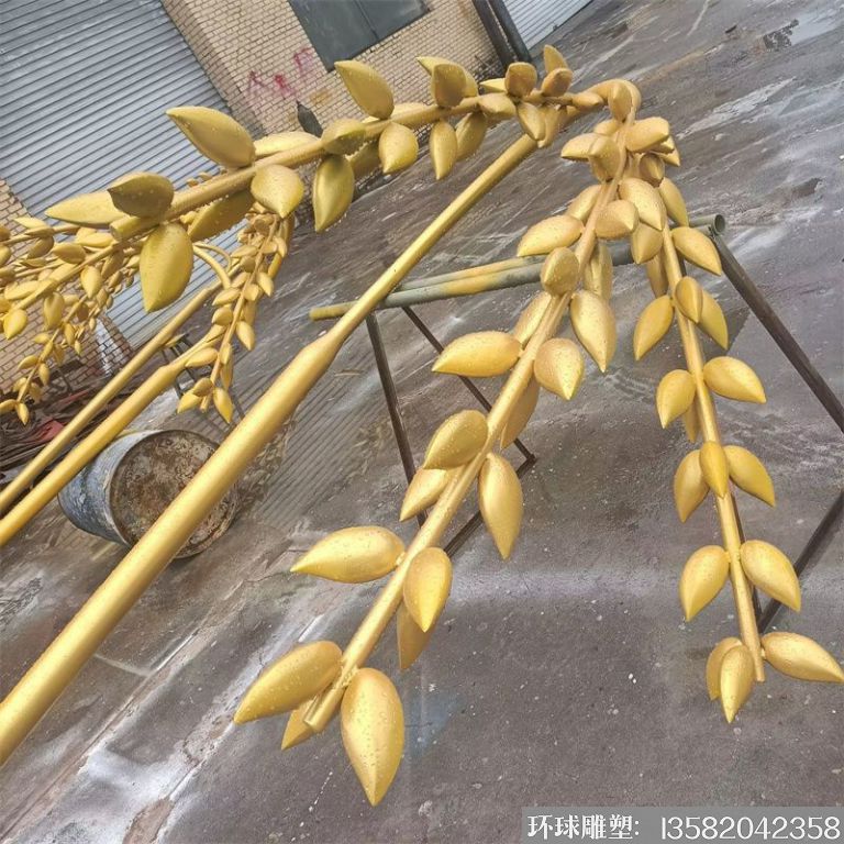 不锈钢麦穗雕塑,青稞雕塑,农作物麦子雕塑8