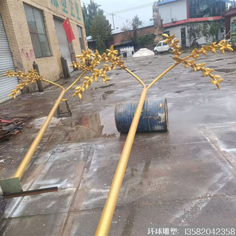 不锈钢麦穗雕塑,青稞雕塑,农作物麦子雕塑7