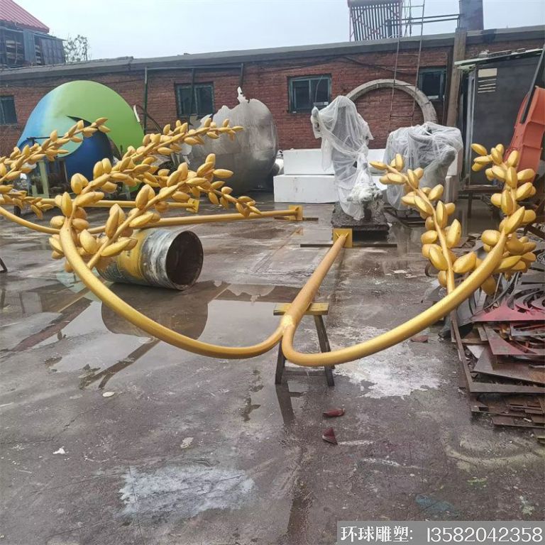 不锈钢麦穗雕塑,青稞雕塑,农作物麦子雕塑3
