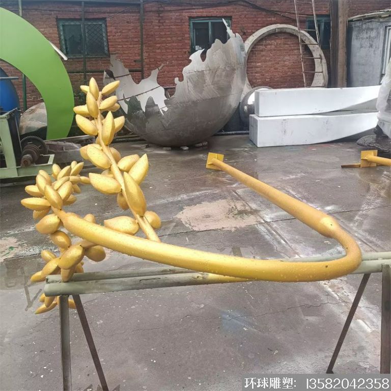 不锈钢麦穗雕塑,青稞雕塑,农作物麦子雕塑2